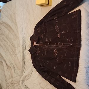 Chico's Size 3 Beaded Black Jacket